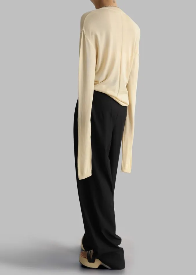 The Frankie Shop Sion Pintuck Trousers 8211 Black Women Clothing