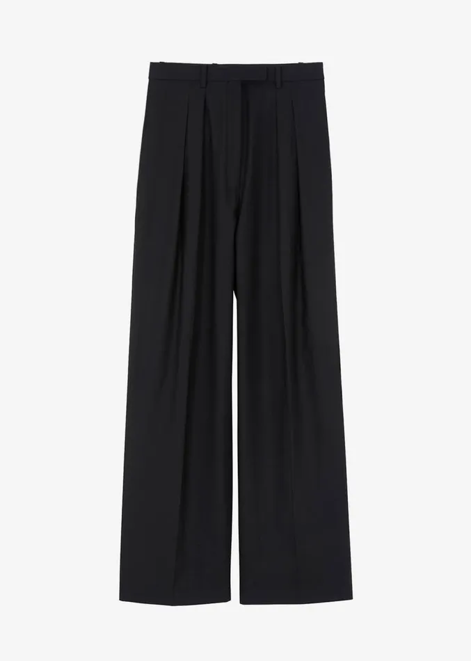 The Frankie Shop Sion Pintuck Trousers 8211 Black Women Clothing