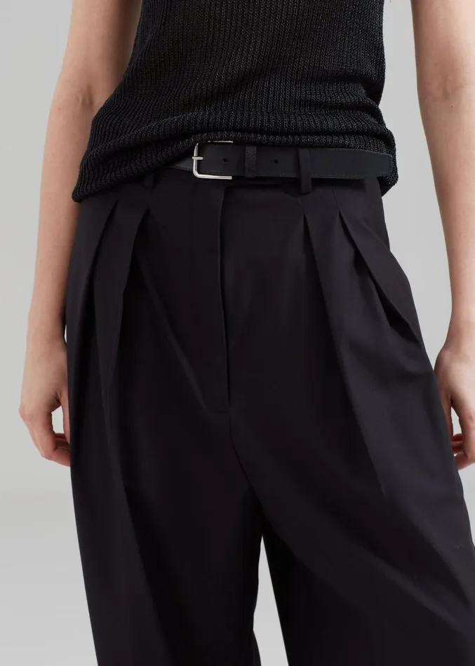 The Frankie Shop Sion Pintuck Trousers 8211 Black Women Clothing