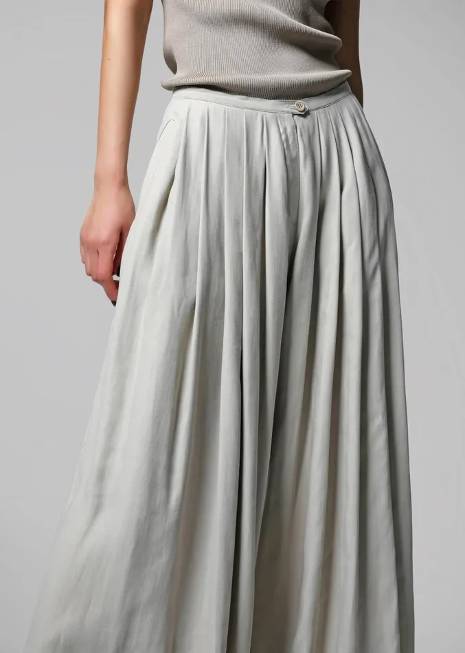 The Frankie Shop Sloane Wide Leg Trousers 8211 Grey Women Clothing