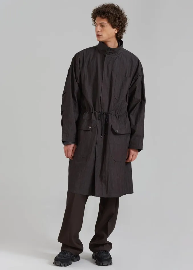 The Frankie Shop Stephen Anorak 8211 Charcoal Men Outerwear