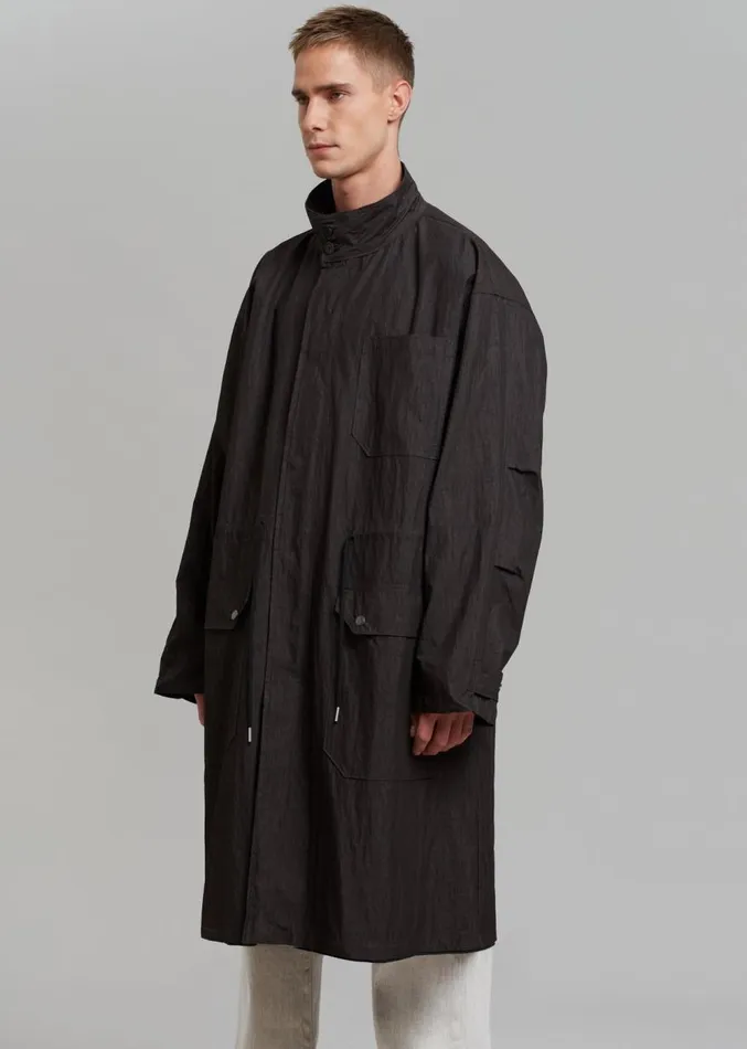 The Frankie Shop Stephen Anorak 8211 Charcoal Men Outerwear