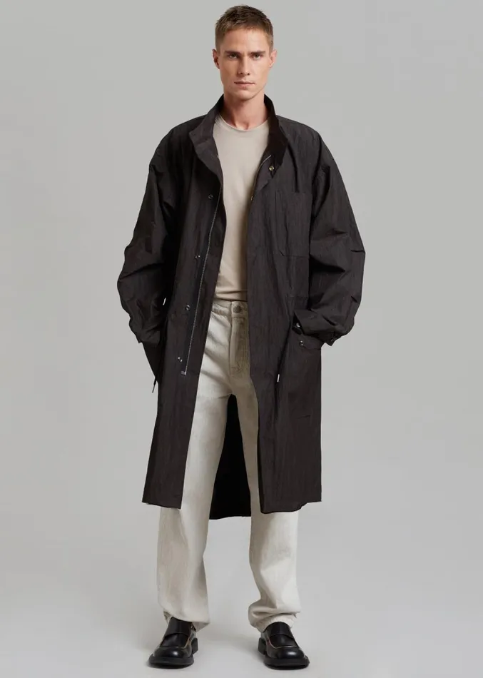 The Frankie Shop Stephen Anorak 8211 Charcoal Men Outerwear