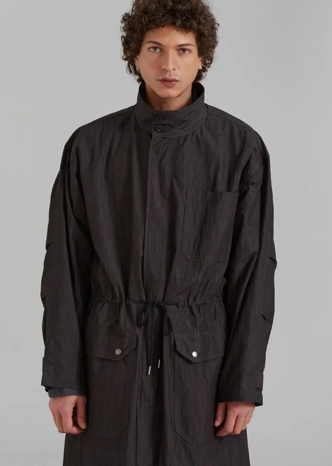 The Frankie Shop Stephen Anorak 8211 Charcoal Men Outerwear