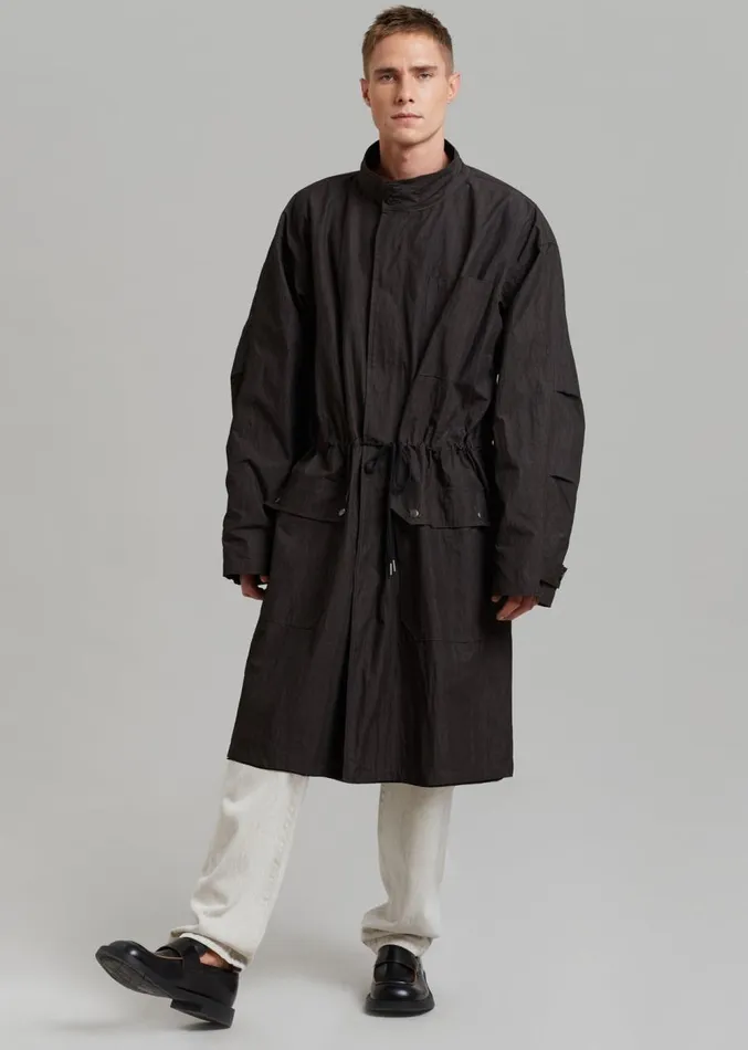 The Frankie Shop Stephen Anorak 8211 Charcoal Men Outerwear