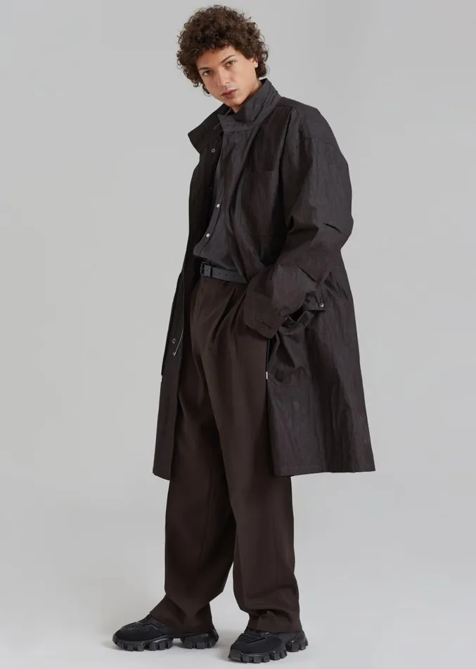 The Frankie Shop Stephen Anorak 8211 Charcoal Men Outerwear