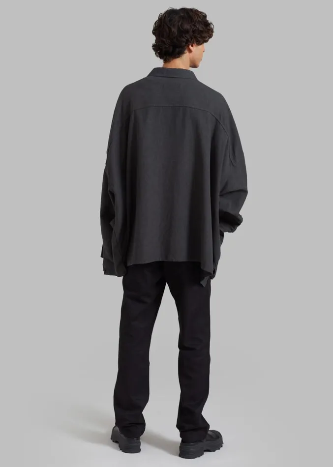 The Frankie Shop Steve Shirt 8211 Grey Wash Men Tops
