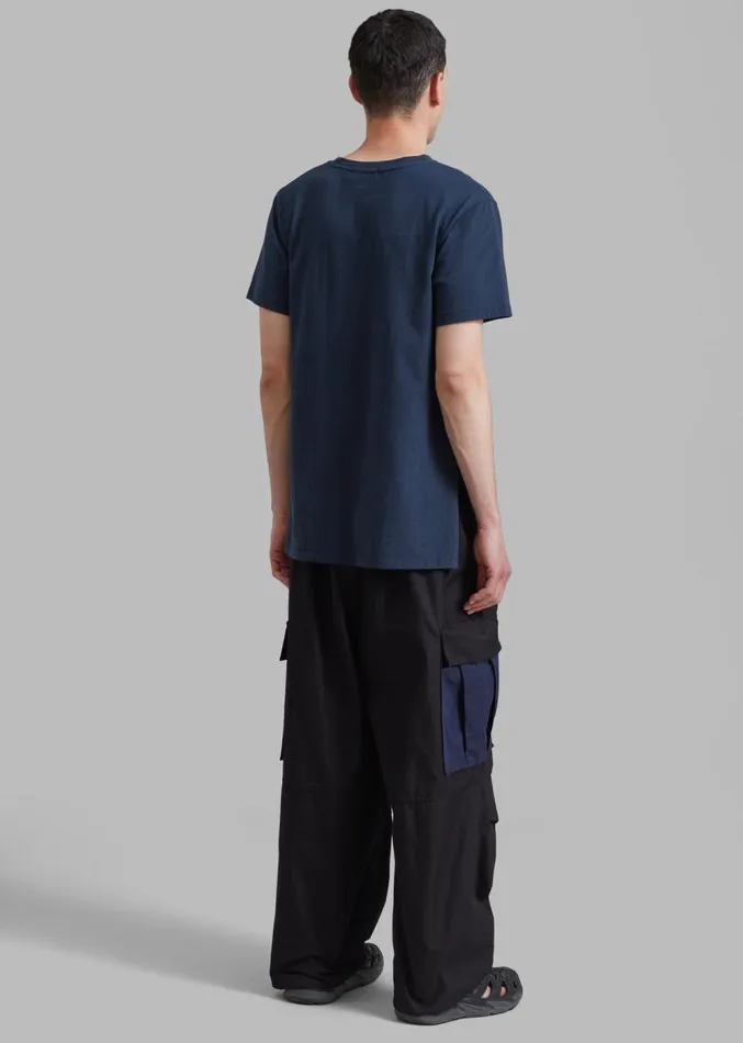 The Frankie Shop Stu Colorblock Cargo Pants 8211 Black Combo Men Bottoms