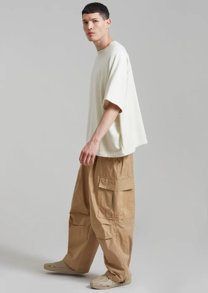 The Frankie Shop Stu Colorblock Cargo Pants 8211 Tan Men Bottoms