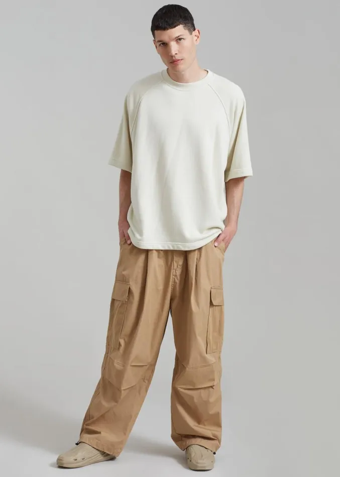 The Frankie Shop Stu Colorblock Cargo Pants 8211 Tan Men Bottoms