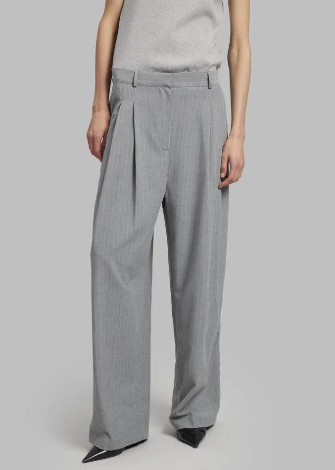 The Frankie Shop Sybil Trousers 8211 Grey Pinstripe Women Clothing
