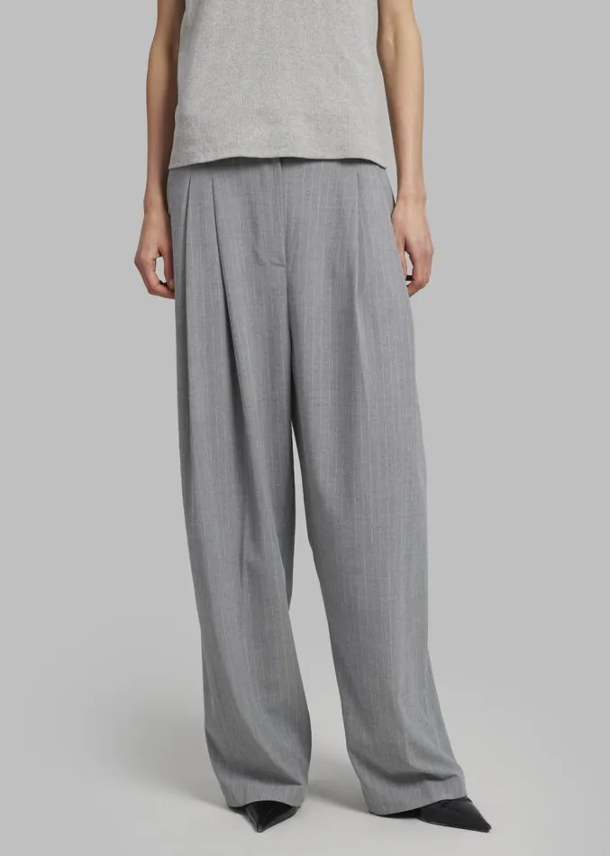 The Frankie Shop Sybil Trousers 8211 Grey Pinstripe Women Clothing