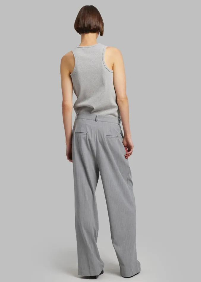 The Frankie Shop Sybil Trousers 8211 Grey Pinstripe Women Clothing