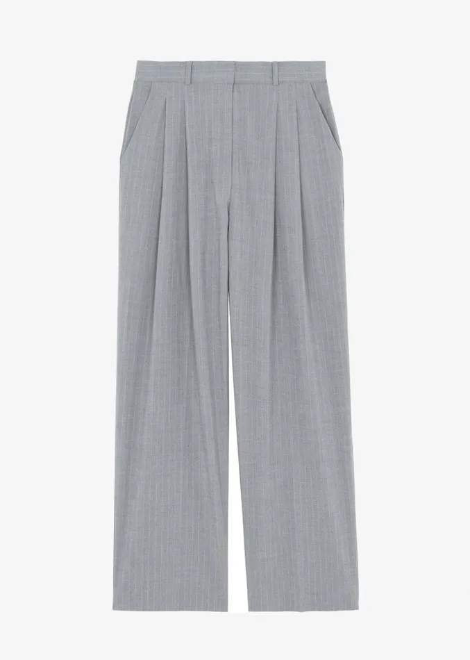The Frankie Shop Sybil Trousers 8211 Grey Pinstripe Women Clothing