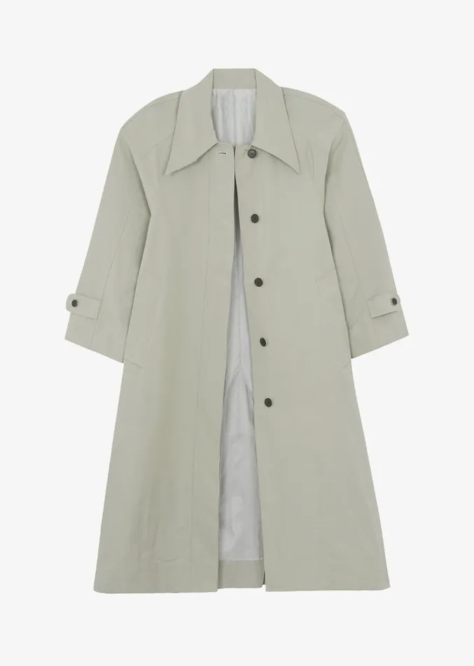 The Frankie Shop Tal Trench Coat 8211 Pale Khaki Women Outerwear