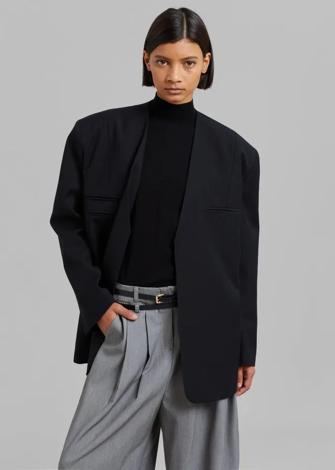The Frankie Shop Tammi Wide Pants 8211 Grey Women Clothing