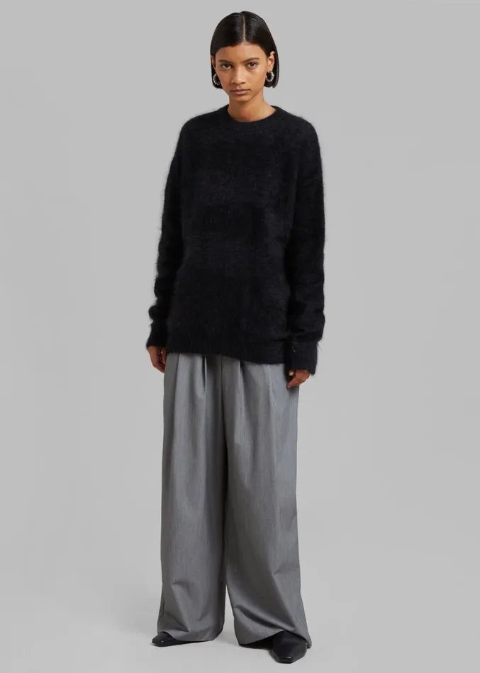 The Frankie Shop Tammi Wide Pants 8211 Grey Women Clothing