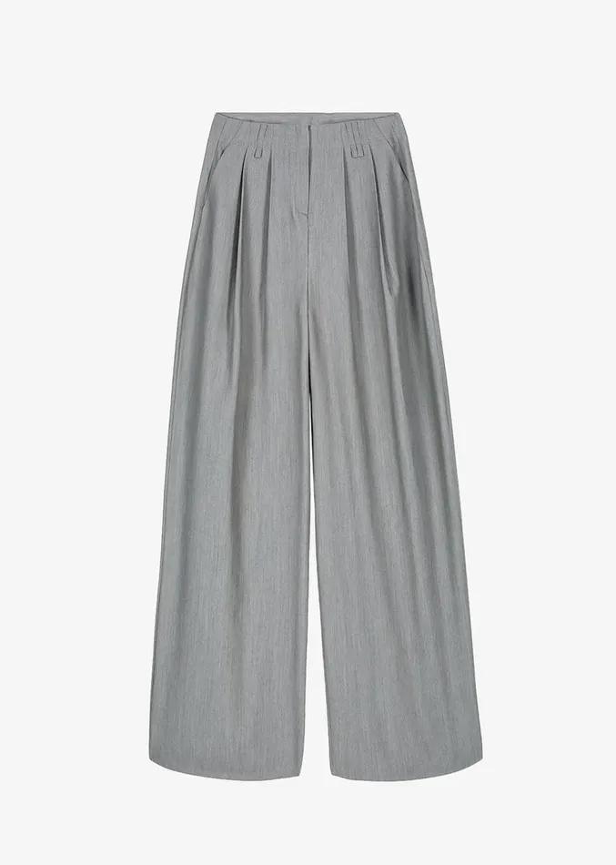 The Frankie Shop Tammi Wide Pants 8211 Grey Women Clothing