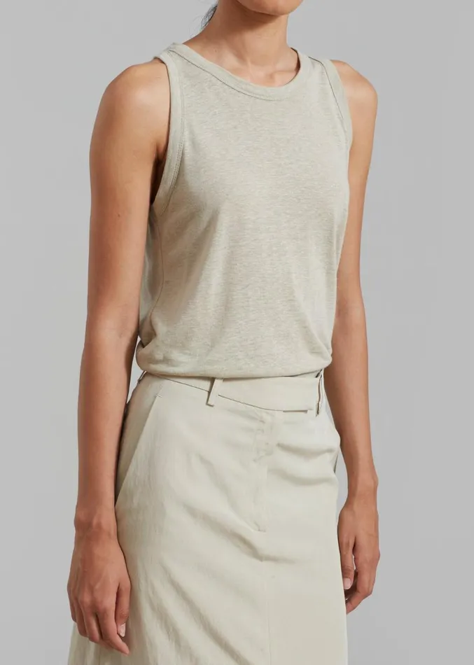 The Frankie Shop Taya Tank Top 8211 Olive Women Clothing