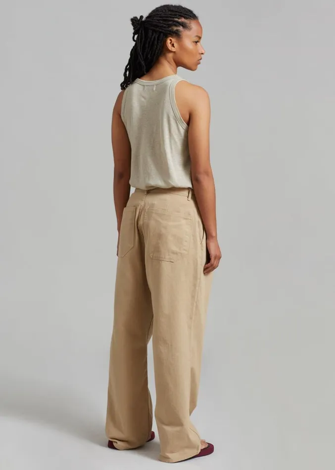 The Frankie Shop Taya Tank Top 8211 Olive Women Clothing