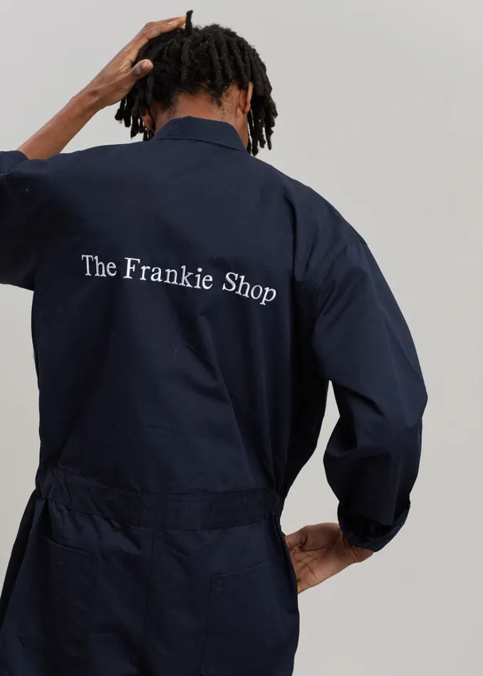 The Frankie Shop TFS Oversized Boiler Suit 8211 Navy WomenMen Jumpsuits