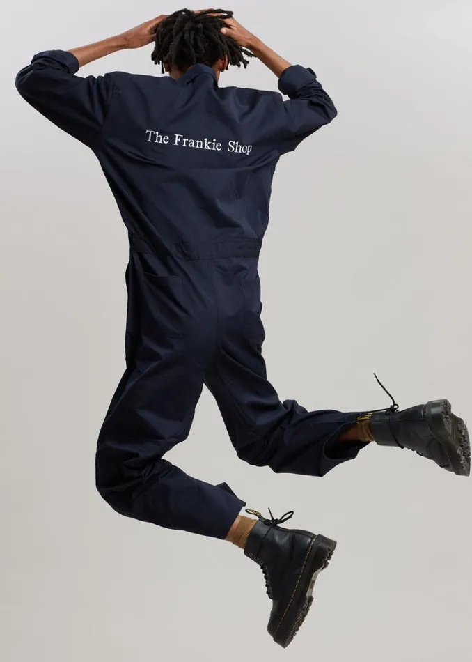 The Frankie Shop TFS Oversized Boiler Suit 8211 Navy WomenMen Jumpsuits