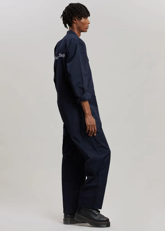 The Frankie Shop TFS Oversized Boiler Suit 8211 Navy WomenMen Jumpsuits