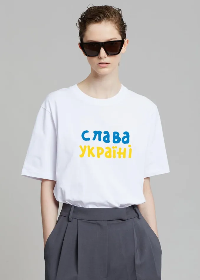 The Frankie Shop The Frankie Shop X Thomas Llu Free TShirt 8211 WhiteMultico WomenMen Tops