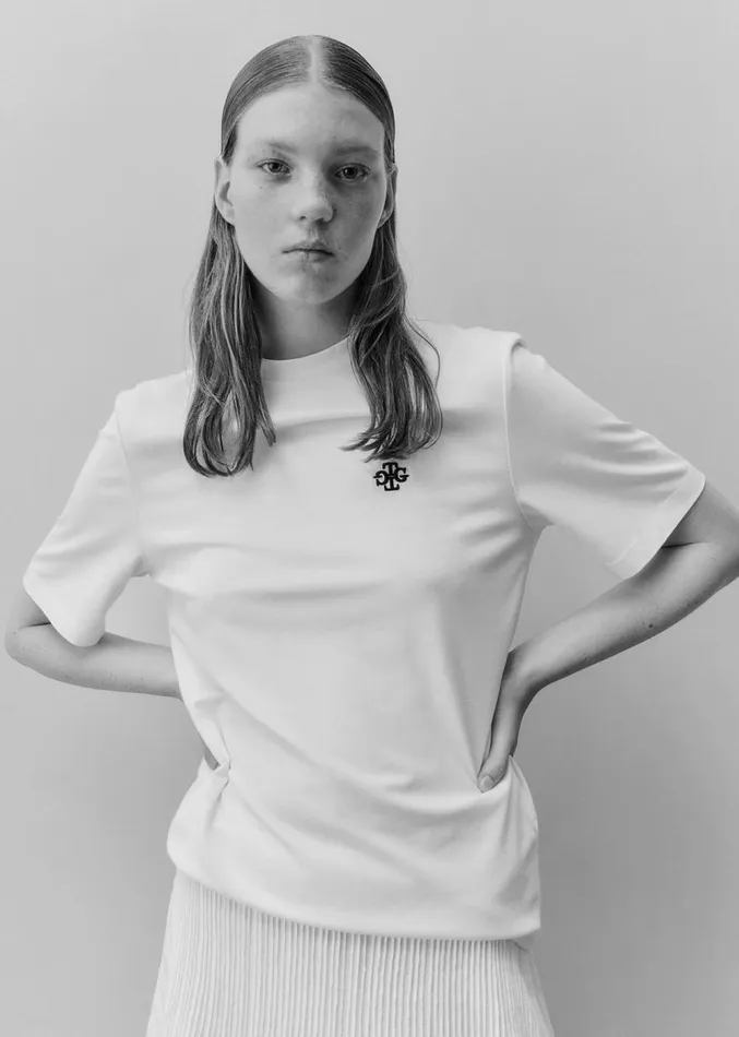 The Frankie Shop The Garment Logo Tee 8211 White Women Clothing