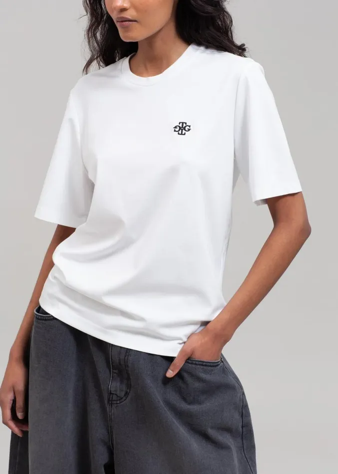 The Frankie Shop The Garment Logo Tee 8211 White Women Clothing