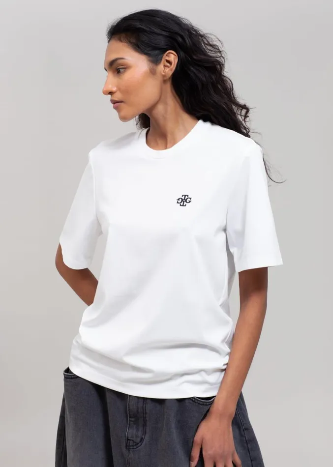The Frankie Shop The Garment Logo Tee 8211 White Women Clothing