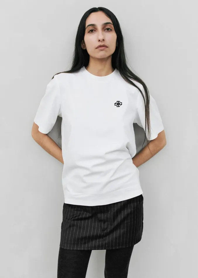 The Frankie Shop The Garment Logo Tee 8211 White Women Clothing