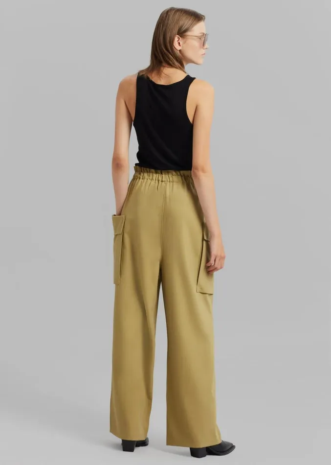 The Frankie Shop Tiarha Cargo Pants 8211 Khaki Women Clothing