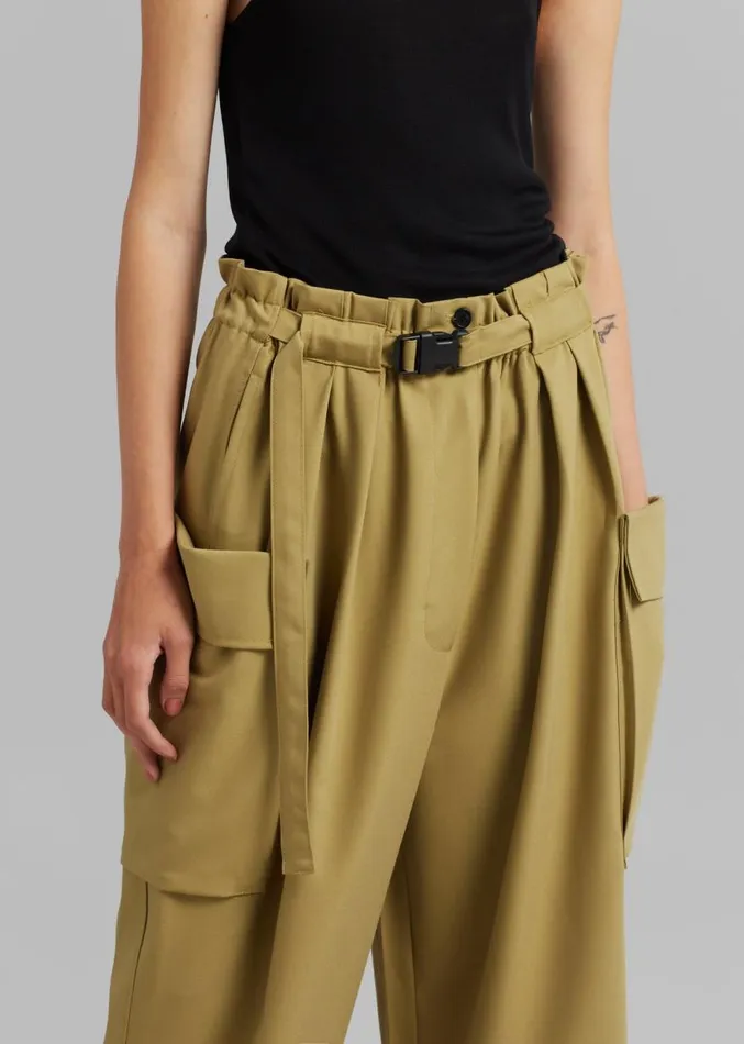 The Frankie Shop Tiarha Cargo Pants 8211 Khaki Women Clothing