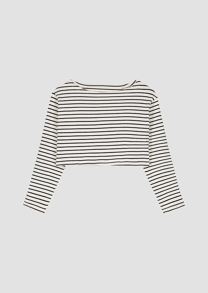The Frankie Shop Tilla Boatneck Top 8211 Black Stripe Women Clothing
