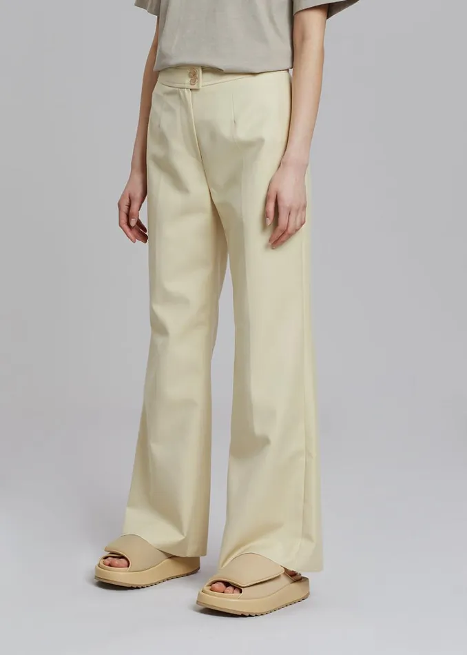 The Frankie Shop Tolko Pants 8211 Pale Yellow Women Bottoms
