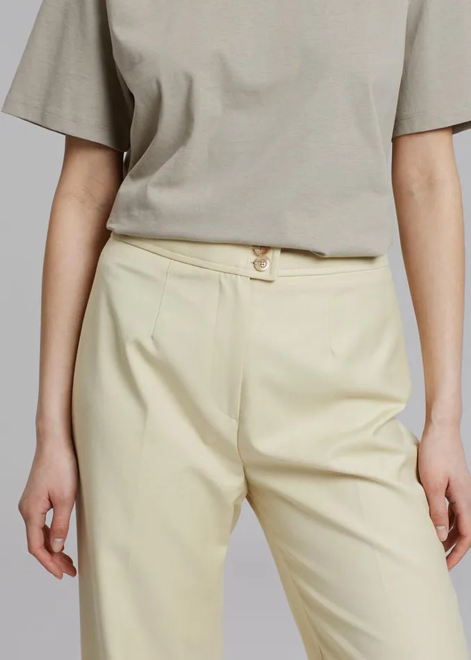The Frankie Shop Tolko Pants 8211 Pale Yellow Women Bottoms