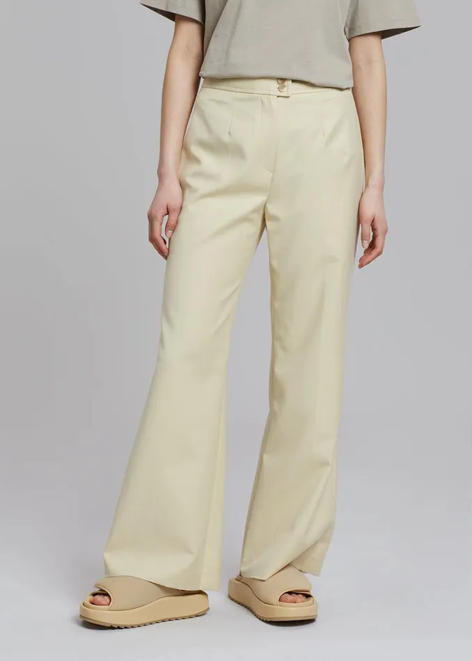 The Frankie Shop Tolko Pants 8211 Pale Yellow Women Bottoms