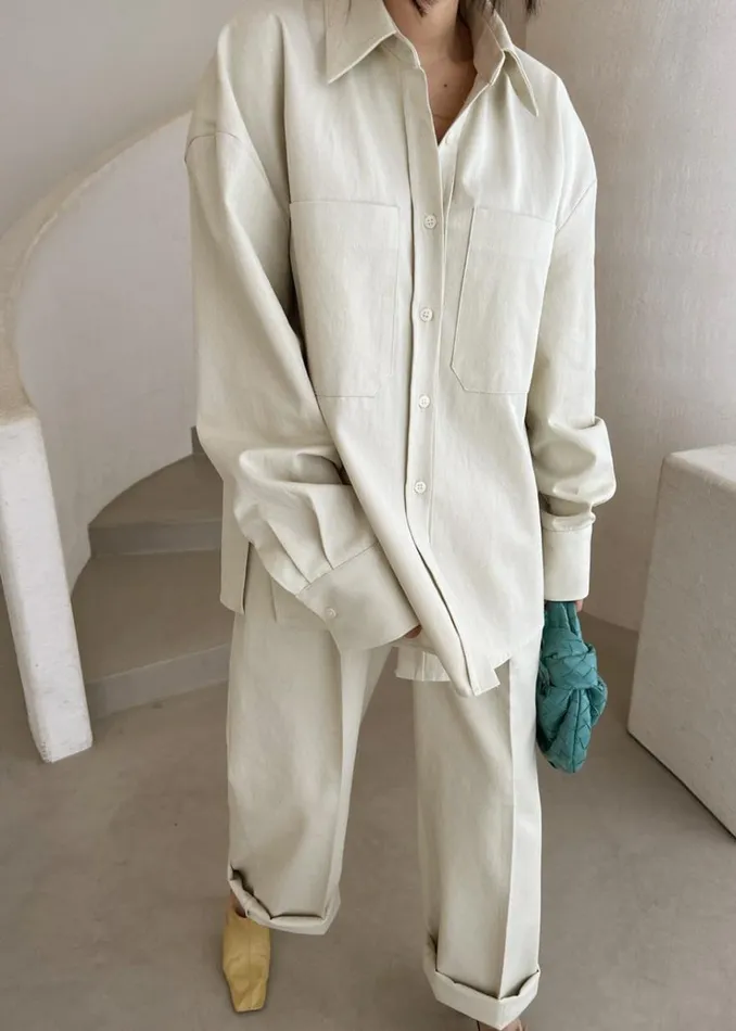 The Frankie Shop Tomo Pleated Pants 8211 Beige Women Bottoms