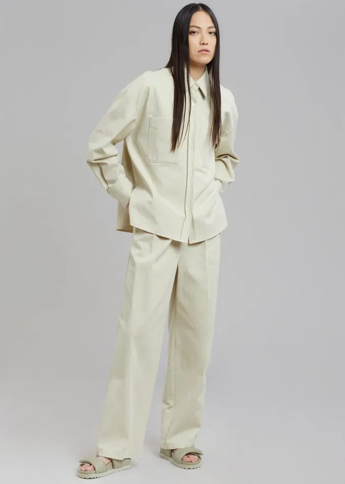 The Frankie Shop Tomo Pleated Pants 8211 Beige Women Bottoms