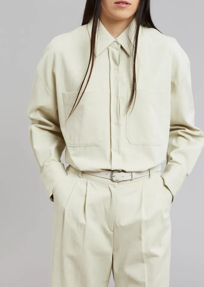 The Frankie Shop Tomo Pleated Pants 8211 Beige Women Bottoms