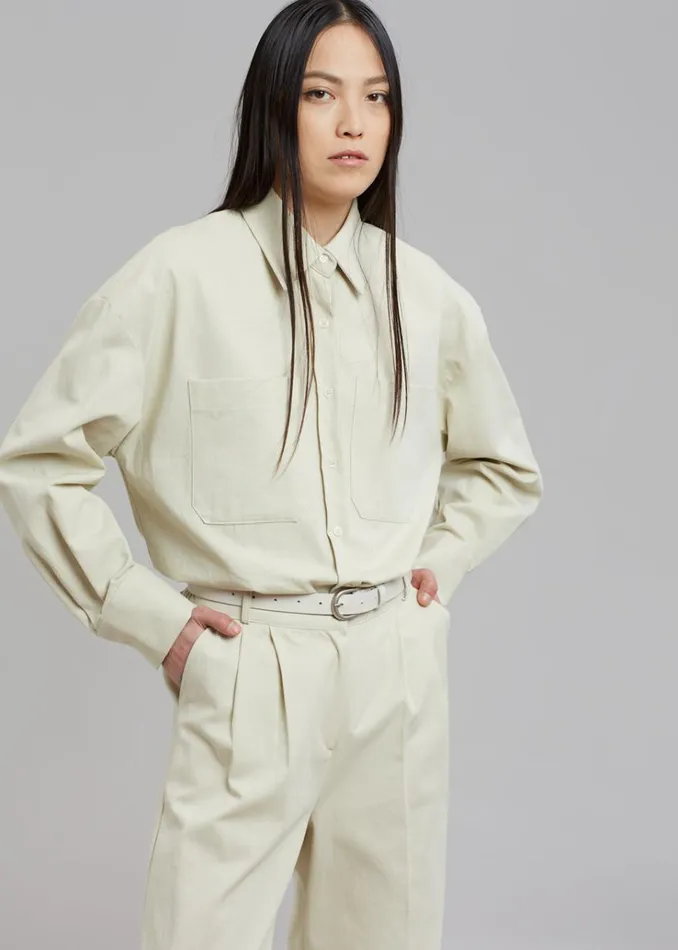 The Frankie Shop Tomo Pleated Pants 8211 Beige Women Bottoms