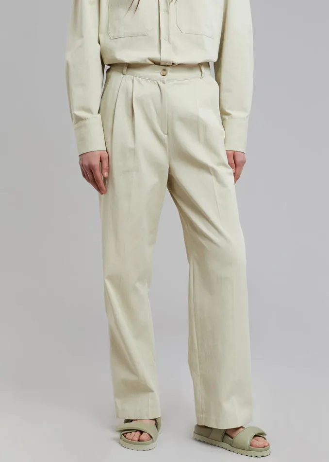 The Frankie Shop Tomo Pleated Pants 8211 Beige Women Bottoms