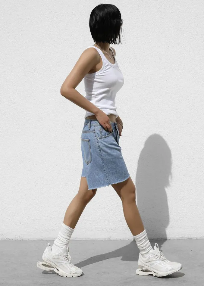 The Frankie Shop Twila Denim Shorts 8211 Worn Wash Women Denim