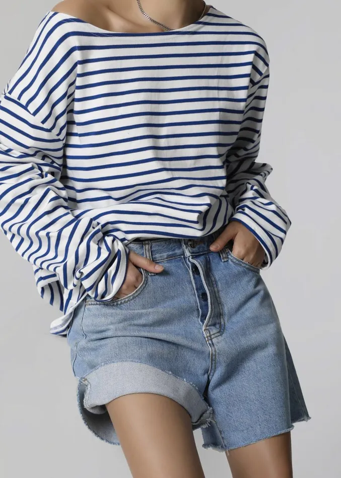 The Frankie Shop Twila Denim Shorts 8211 Worn Wash Women Denim