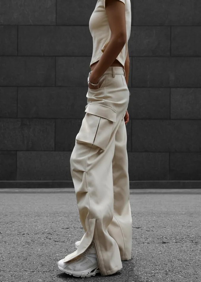The Frankie Shop Valo Cargo Pants 8211 Beige Women Clothing