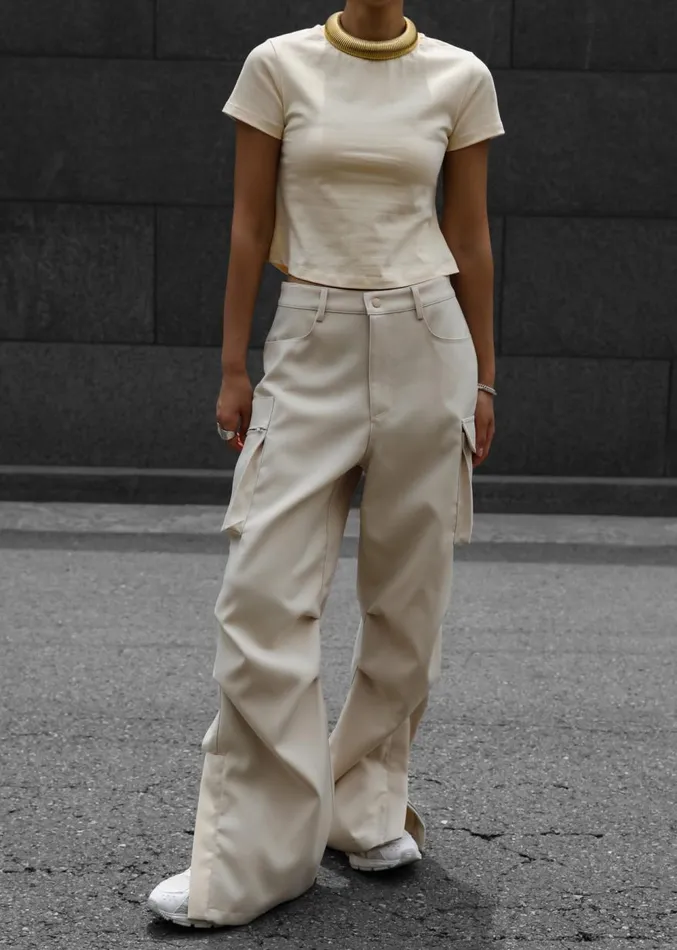 The Frankie Shop Valo Cargo Pants 8211 Beige Women Clothing
