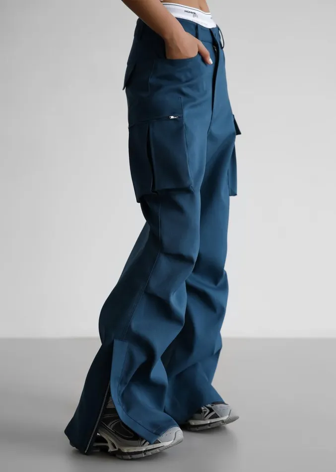 The Frankie Shop Valo Cargo Pants 8211 Navy Women Clothing