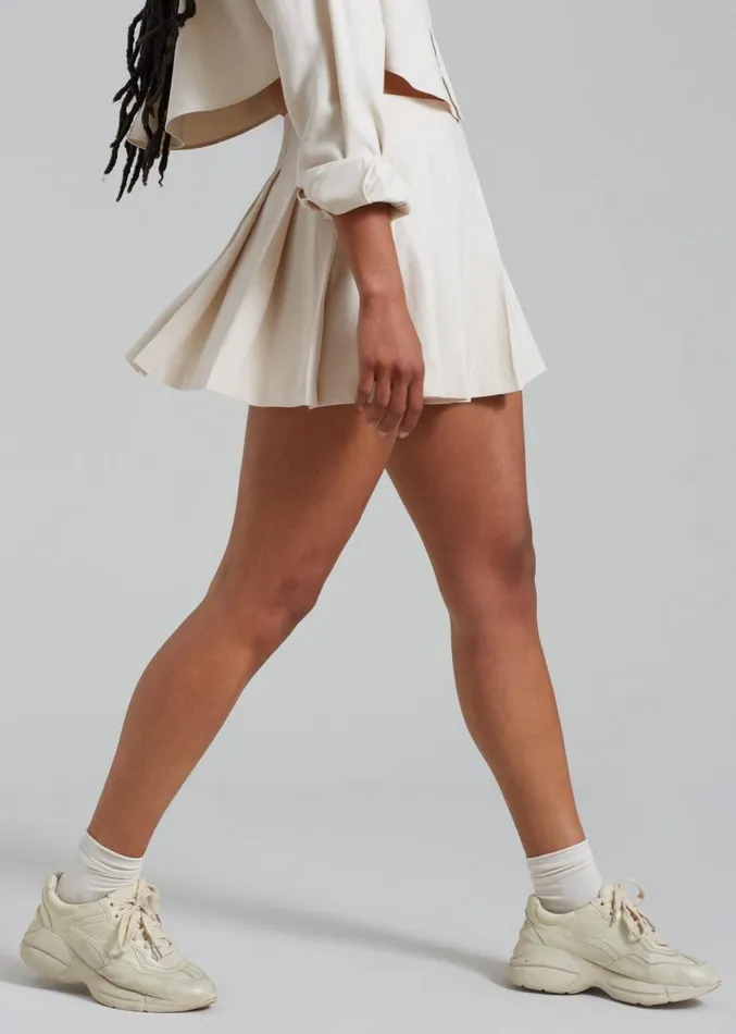 The Frankie Shop Venus Pleated Skirt 8211 Beige Women Clothing