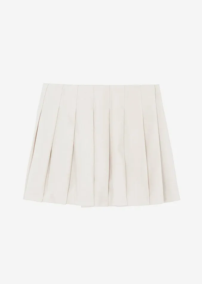 The Frankie Shop Venus Pleated Skirt 8211 Beige Women Clothing